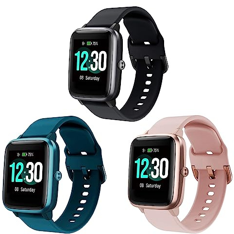 19mm Silikon Ersatzarmband Armband für ID205L Veryfitpro Yamay GRV Popglory | für Willful fitness Blackview UMIDIGI,ID205S ID205G ID215G ID216 SW020 SW023 WF021 WF025 Uwatch3