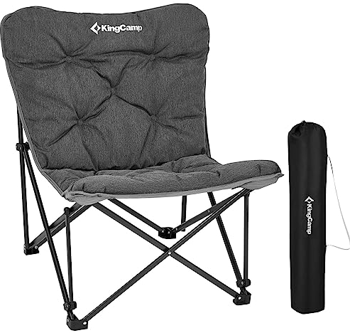 KingCamp Campingstuhl Lindon Relax Schmetterlingsstuhl Lounge Stuhl Stahl 136kg Slate Grey