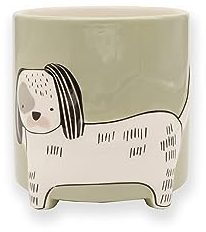 Winkee - Tierischer Blumentopf Hund | Keramik Blumen-Vase für kreative Deko - modern Blumenvase | Hochwertige Dekoration | Geschenk zum Muttertag, Geburtstag, Weihnachten