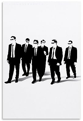 KHAMEO Reservoir Dogs Kunstposter (6) Leinwand-Poster, dekoratives Gemälde, Leinwand-Wandposter und Kunstdruck, modernes Familienschlafzimmer-Dekor-Poster, 40 x 60 cm