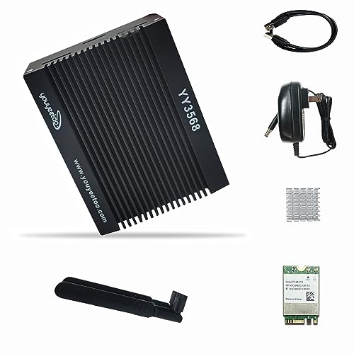 WayPonDEV YY3568 Open Source Einplatinenrechner Rockchip RK3568 SoC Unterstützung mit Android 11.0, Debian 10.0 für Image Recongnition (Metal Kit with WiFi 4GB RAM)