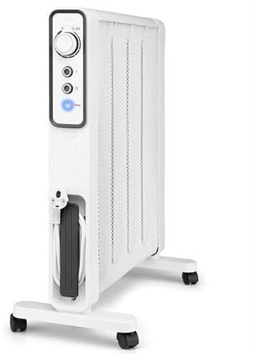 Suinga Radiador de MICA 1500 W [3 niveles de calor: 500, 1000 y 1500 W]. Rápida convección y difusión del calor.