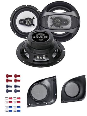 Crunch GTI62 Lautsprecher mit Einbauset passend für FIAT Punto (188) 1999-2007 Türen vorne 360 Watt 165mm 2 Wege Koax