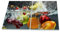 Herdabdeckplatte Abdeckung Ceranfeld Abdeckplatte Schneidebrett 2-Teilig 80x52 Früchte Mehrfarbig Spritzschutz Glasplatte Ceranfeldabdeckung Schutz Herdschutz Sicherheitsglas Glasschneidebrett 2x40x52