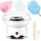 Cotton Candy Machine for Kids,Candy Floss Machine, Portable Mini Electric Cotton Candy Maker Hard Candy Maker Includes 20 Bamboo Sticks & Sugar Scoop (White)