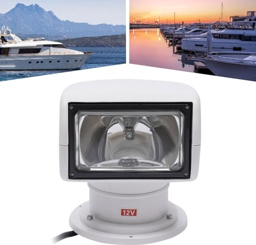 Boot Suchscheinwerfer Arbeitsleuchte mit Fernbedienung Spot Offroad Beleuchtung Wetterfest 360 Grad Drehbar Outdoor Marine Scheinwerfer Arbeitslampe