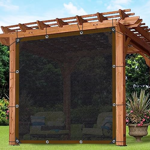 ZOZIJIU Filet d'ombrage de Jardin avec œillets, Filet d'ombrage Noir pour pergola extérieure, Balcon, Serre, Plage, terrasse, Potager, lit surélevé, légumes de Jardin (4 x 6 m)