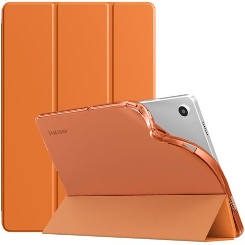 TiMOVO Cover per Samsung Galaxy Tab A9+/A9 Plus 11 2023 SM-X210/X216/X218, Cover Posteriore Sottile e Morbido in TPU Traslucido, Risveglio/Sonno Automatico, Albicocca