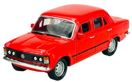 Welly FIAT 125p 125 P Rot 1967-1972 Polski FIAT 1/34-1/39 Metal Modell Auto Die Cast Neu im Kasten