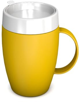 Ornamin Becher mit Trink-Trick mit unauffälligem Trinkaufsatz, gelb