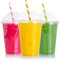 KURTT - Smoothie Becher mit Deckel - 100 Stück / 300ml - Ø 95 mm + Dom Deckel Smoothie Cups - Saft und Smoothie Becher - Smoothies und Milchshakes - Smoothie Becher to go - Plastikbecher mit Deckel