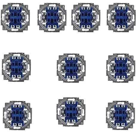 10 Stück Busch-Jaeger 2000/5 US Wippkontrollschalter-Einsatz Serienschaltung