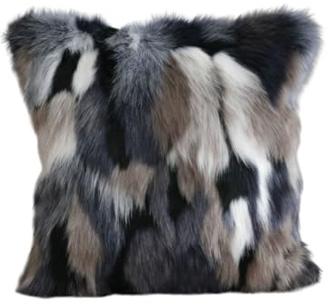champracer kissenbezüge Kissen 2er Set Künstlich Pelz Fellkissen Dekorative Deko Kissen Kuschelkissen Flauschig Sofakissen Weich Plüschkissen für Sofa (Grau,45x45cm)