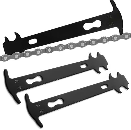 2 Pack Bike Chain Tool - Metal Chain Checker & Wear Indicator Gauge for MTB/Road Bikes