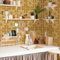 Alwayspon Tile Sticker, 25PcsX15cm/6inch Orange Brown Self Adhesive Stick on Tiles Transfer Sticker for Bathroom Kitchen, Backsplash for Cooker, Peel and Stick Adhesive Vinyl Wall Tiles Sticker