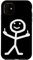 Hülle für iPhone 11 Stickman Mittelfinger Lustige Silhouette Nasty Joke Party