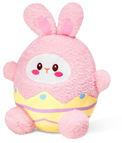 MeYuxg Hase Kuscheltier, 24cm Rosa Eierschalen-Kaninchen, Plüschtier mit Schlappohren, Stofftier Hase zum Kuscheln und Spielen, Kuscheltier für Mädchen und Jungen