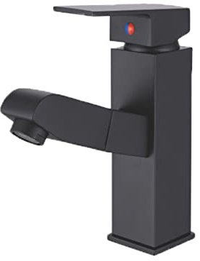 JZWCHQ Grifo del Fregadero de baño con pulverizador de latón Giratorio de 360 ​​° Tapón para lavadoras giratorias para el Lavabo de la manija de Agua Caliente y fría.