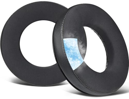 SOULWIT Cooling Gel Replacement Earpads for Beyerdynamic DT 770/DT770 PRO/DT511/DT801/DT831/DT901/HS300/MMX300/Custom One PRO Plus/Custom Studio, Ear Pads Cushions with Ice Silk Fabric - Black