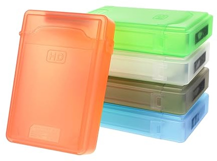 Vaguelly Harte Kunststoff Festplattenschutzbox für 2,5 Zoll Festplatten 5 Stück Leicht und Tragbar für Büroarbeitsplatz und Zuhause als Hard Drive Enclosure