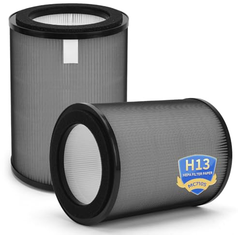 DR-HPA019 Replacement Filter Compatible with Dreo MC710S Air Purifier Tower Fan, H13 True HEPA 2 Pack