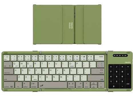 Nillkin Clavier Pliable Bluetooth Cube Pocket avec pavé Tactile, Ultra Portable, Design Pliable en Trois Parties, Disposition 64 Touches, Plusieurs appareils Bluetooth 5.0, prêt pour Les déplacements