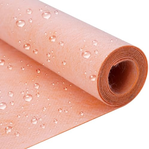 Victoam 1mx30m Waterproof Membrane Waterproof Roll Waterproof Roll Matting Membrane Decoupling Mat for Shower Bathroom Balcony Terrace (Orange)
