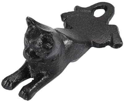 Sumnacon Cast Iron Door Stop - Heavy Duty Rustic Door Stopper Avoid Drilling Hole, Vintage Metal Door Wedge on Floor Surface for Home Office Commercial Industrial, Cat