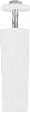 Amig – 2er-Pack Jalousie-Anschläge | Konischer PVC-Stopper verhindert Rollo-Fall | Einfache Montage | Wetterfest | Weiß | 60 mm | Polypropylen