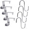 Paizizi 4 Over Door Hooks Fit 4.5cm Door,2cm Drawer Cupboard and 4 S-Shaped Hanging Hooks 3cm Diameter