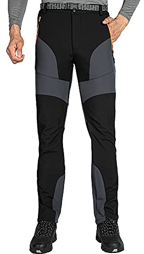 GITVIENAR Herren Gefüttert Outdoorhose wasserdicht Winddicht atmungsaktiv warm Abriebfest Softshellhose Berghose Funktionshose Trekkinghose Wanderhose Winterhose Herbst Winter