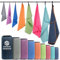 HOEAAS 2 Pack Microfiber Travel & Sports & Beach Towel-L(48 x28”+24 x 12”)-Lightweight, Compact, Super Absorbent, Fast Dry for Outdoor, Yoga, Camping,Gym+Buckled Carry Bag(L, Grey)