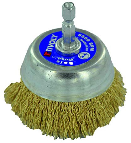 Brosse Coupe Technic Acier Laitonné Ø 75 - HEXA 6, 35 mm