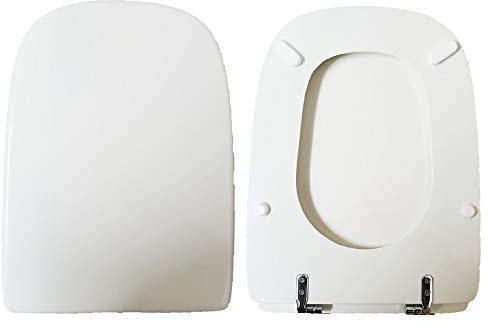 Asiento para inodoro Giralda Roca compatible lacado blanco brillante poliéster
