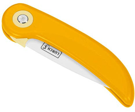 Lurch 10368 Picknick-Klappmesser mit Klinge aus Keramik, Gelb