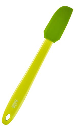 Birkmann, Colour Kitchen, Mini-Teigschaber aus lebensmittelechtem Silikon, BPA-frei, mit gerader und runder Kante, hitzebeständig bis 230 °C, spülmaschinengeeignet, grün, 27 x 3,5 cm, 421806