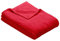 Ibena Kuscheldecke Olbia 150x200 cm - flauschig, warm & waschbar, fleecedecke rot einfarbig