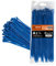 Hizon 100 Pack of Blue Cable Ties, 200mm x 3.6mm, 8 Premium Tie Wraps, Nylon Zip Ties, Perfect for Home, Office, Garage and Workshop…
