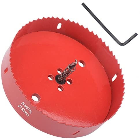 Bi-Metall-Lochsäge 155mm Lochsägen Bohrkrone HSS für Holz Metall Aluminium rostfreiem Edelstahl Kunststoffen Uvm Lochsägenbohrer Lochschneider