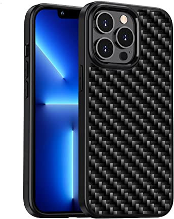 EKAM Case for iPhone 11 Pro Max, Carbon Fiber Texture Aluminum Bumper Hard Back with TPU Hybrid Slim Protective Cover for iPhone 11 Pro Max - 6.5 Inch