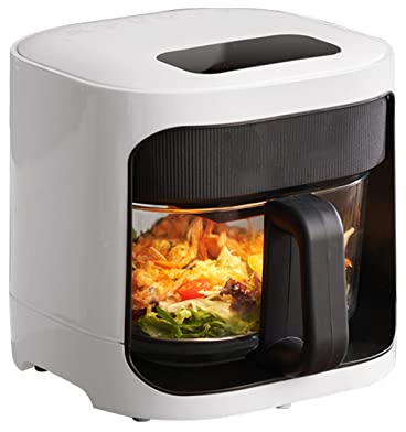 Horno tostador de freidora de aire de 4,5 l, combo de freidora de aire de horno tostador de 1200 W, accesorios para freidoras de aire, ventana visible, pantalla táctil LED, fácil de limpiar little
