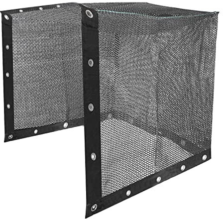 Aoneky HDPE Golf-Käfignetz mit Ösen 3x3x3M - Hochbelastbar Golf Schlagen ÜbungNetz Fangnetz Trainingsnetz Garten Innen Außen, nur Netz