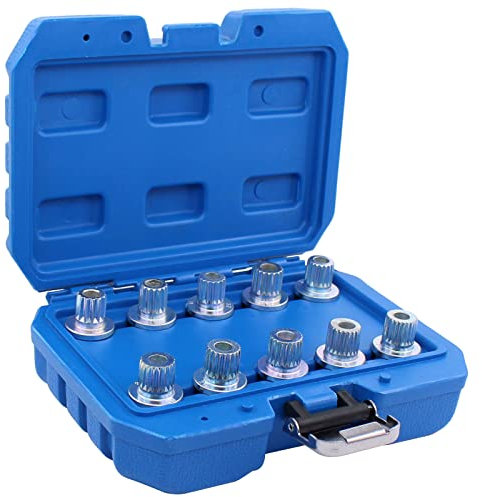 HouYeen Master Locking Wheel Nut Socket Spline Removal Key Set for BMW & Mini Set of 10