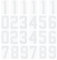 sourcing map Iron on Numbers 0 to 9 Heat Transfer 8 White Single Number for Team Uniform, Sports T-Shirt, Football, Basketball, Baseball Pack of 24