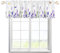One Lover Lavendel Schmetterling Scheibengardine Bistrogardine mit Stangendurchzug Kurz Stores Schals Landhaus Küchenvorhang für Wohnzimmer Landhaus Multicolor 137x45cm,2 Stück
