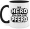 Tasse Tassen 325ml - Pferde - Nix Herd ich geh zum Pferd - schwarz - 325 ml - Schwarz - pferdetassen reit sprüche gifts for horse lovers reiter geschenke pferdeliebhaber pferdebesitzer pferdetasse