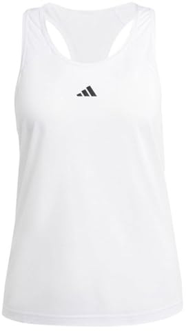 adidas Damen Train Essentials Minimal Branding Racerback Tank Top Tanktop, White, XL