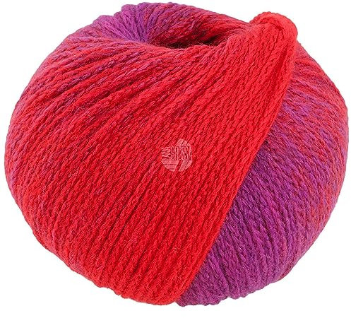 LANA GROSSA Cool Merino Degrade | Leichtes Kettengarn aus klassischer Merinowolle | Handstrickgarn aus 90% Schurwolle (Merino) & 10% Polyamid | 50g Wolle zum Stricken & Häkeln | 150m Garn FB 306
