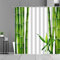 Latwerio 3D Duschvorhang 240x200 Bambus Duschvorhänge Antischimmel Wasserdicht Badevorhang Bambus Duschrollo für Badewanne Dusche Shower Curtains, 12 Duschvorhang Ringe