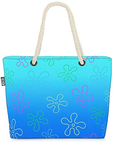VOID Meereshintergrund Comic Strandtasche Shopper 58x38x16cm 23L XXL Einkaufstasche Tasche Reisetasche Beach Bag
